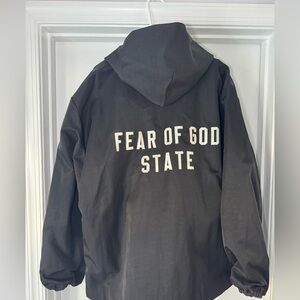 Fear of God Black Hooded Jacket
